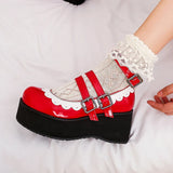 Coquette Core Platform Ruffle Shoes