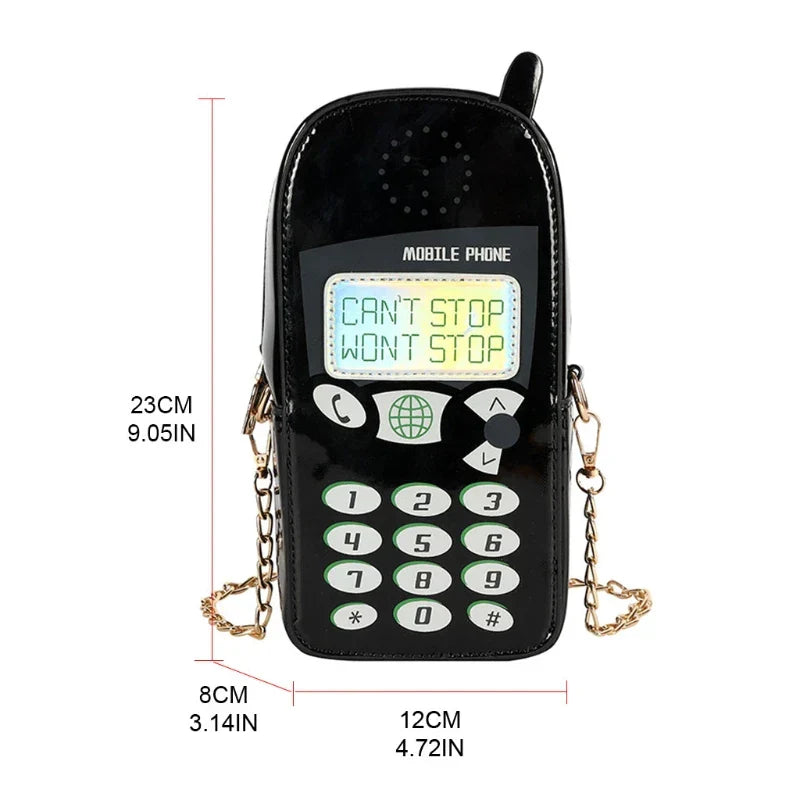 Weird Core Mobile Phone Shape Crossbody Bag