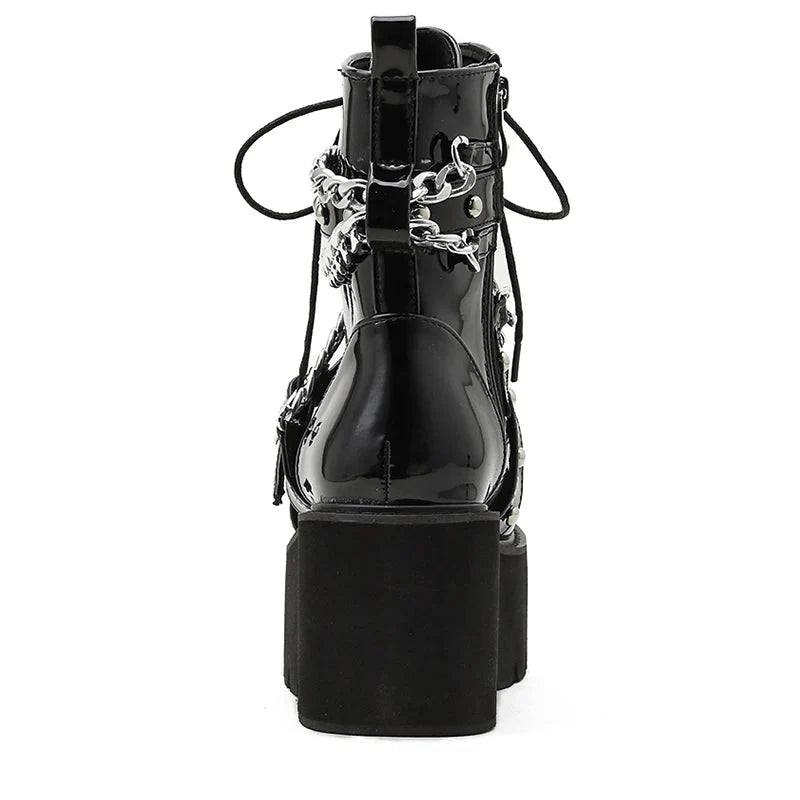 Chained Winter Women's Black Boots