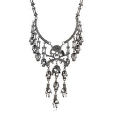 Collar clásico vintage de calavera esqueleto