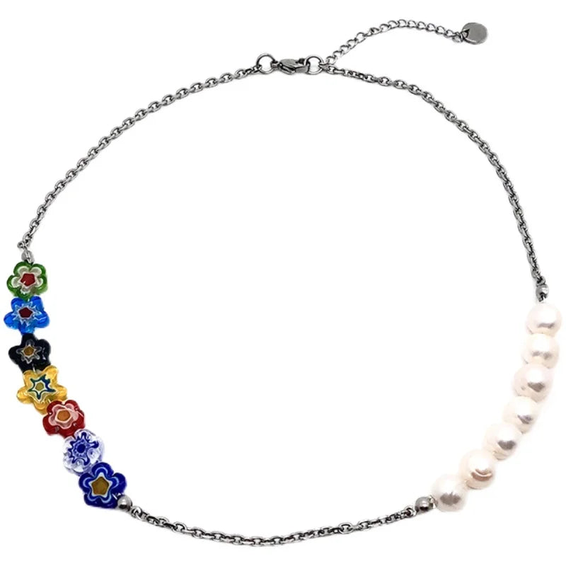 Beaded Pearl Beach Vibes Necklaces