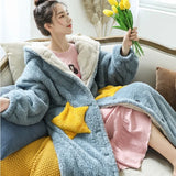 Gothic Star Oversized Fleece Hooded Blanket