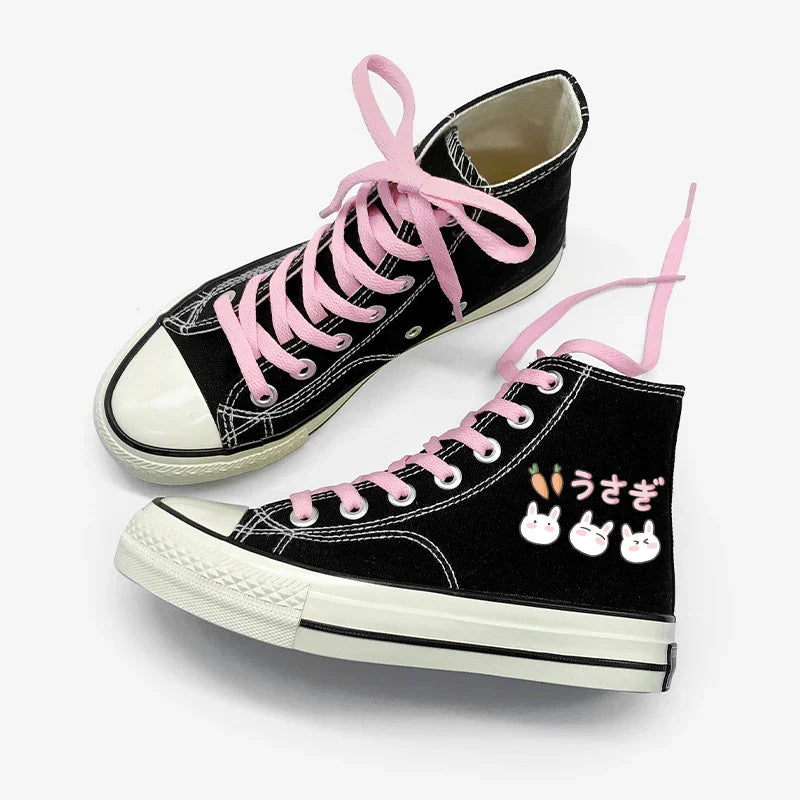 Cute Anime Rabbit Canvas Shoes