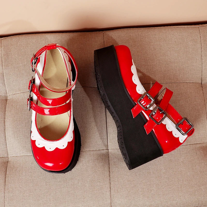 Coquette Core Platform Ruffle Shoes