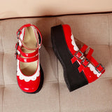 Coquette Core Platform Ruffle Shoes