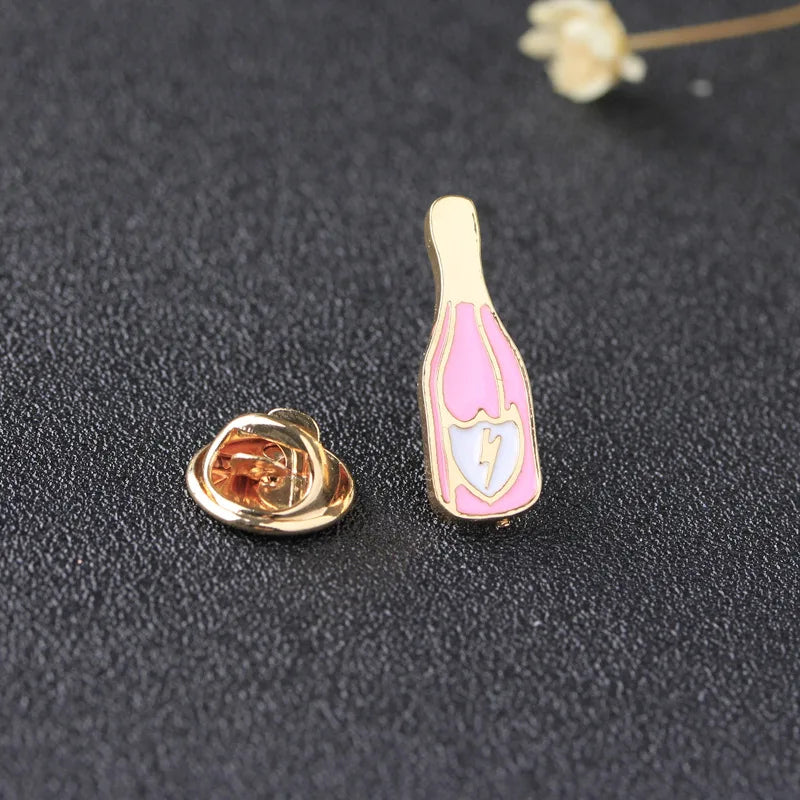 Mini Cute Wine And Glasses Pins