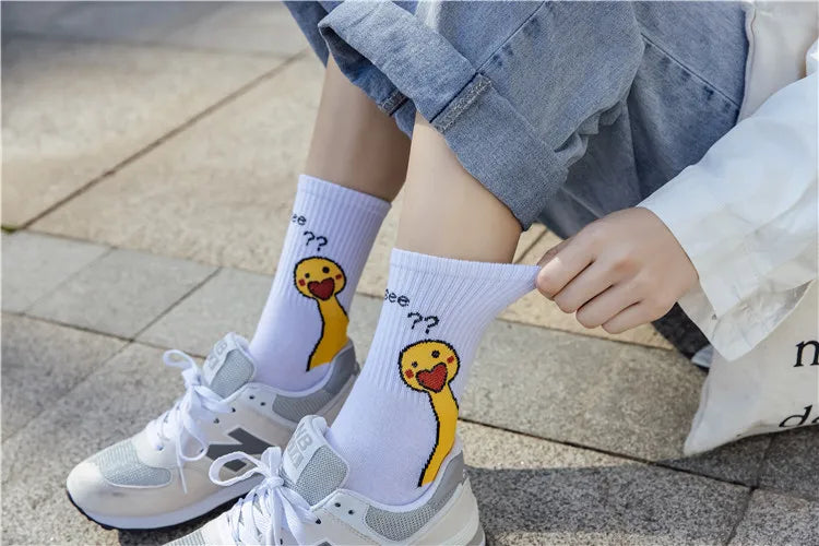 Funny Embroidery Summer Socks