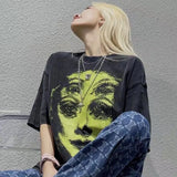 Y2K Vintage Print Oversized T-Shirt