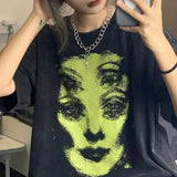 Y2K Vintage Print Oversized T-Shirt