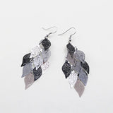 Vintage Hollow Leaves Shiny Earrings
