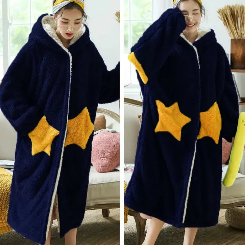 Gothic Star Oversized Fleece Hooded Blanket