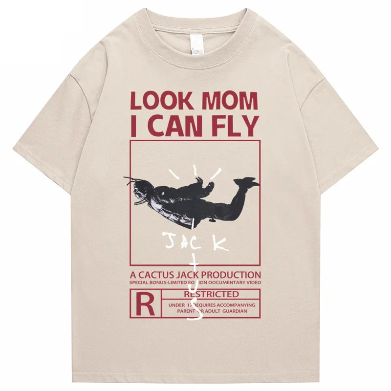 Camiseta gráfica Look Mom I Can Fly
