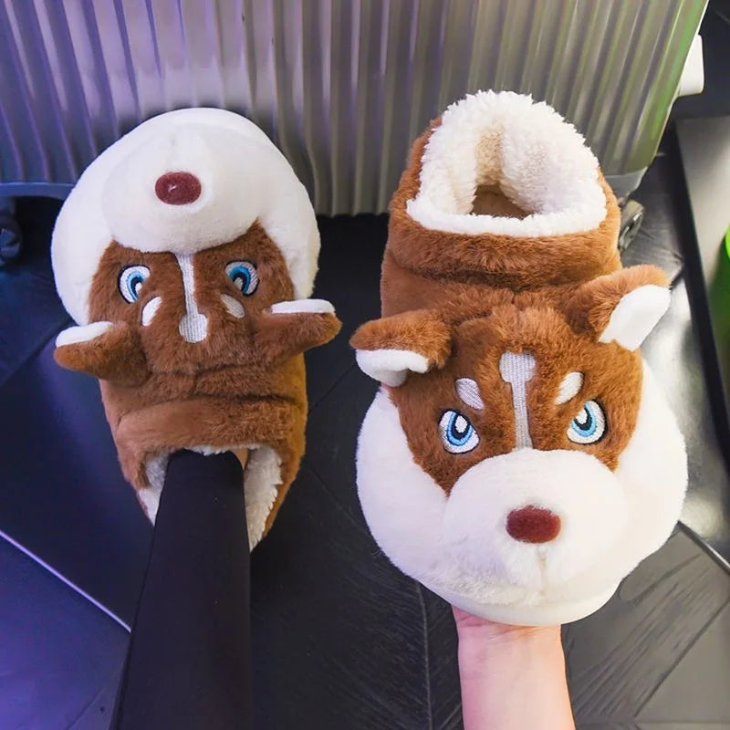 Fluffy Indoor Dog Winter Slipper