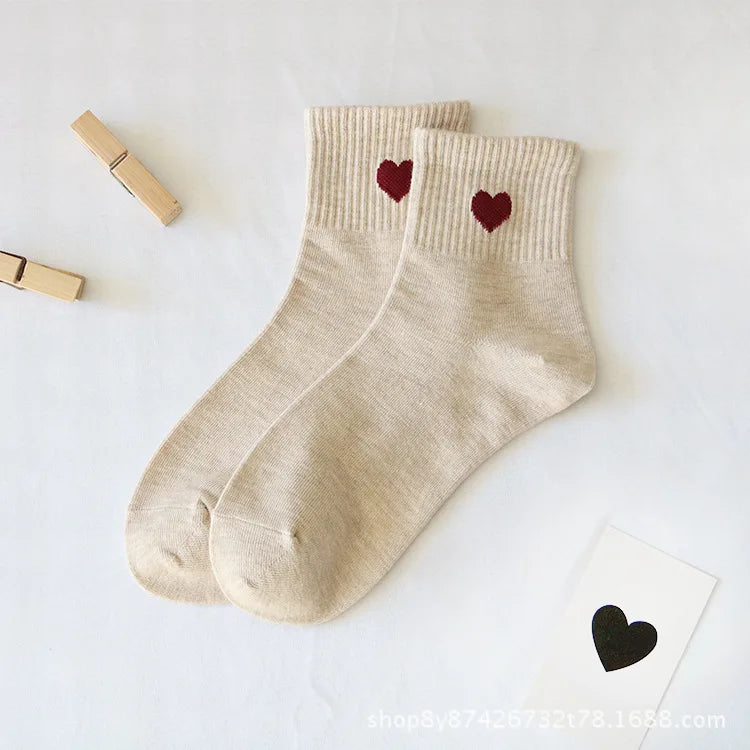 Spring Summer Cotton Color Short Ankle Socks
