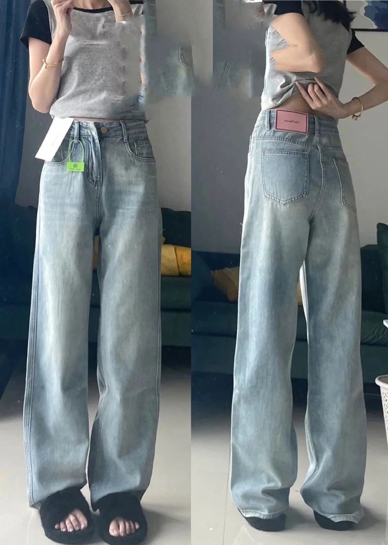 High Waist Wide Leg Retro Jeans