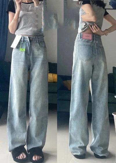High Waist Wide Leg Retro Jeans