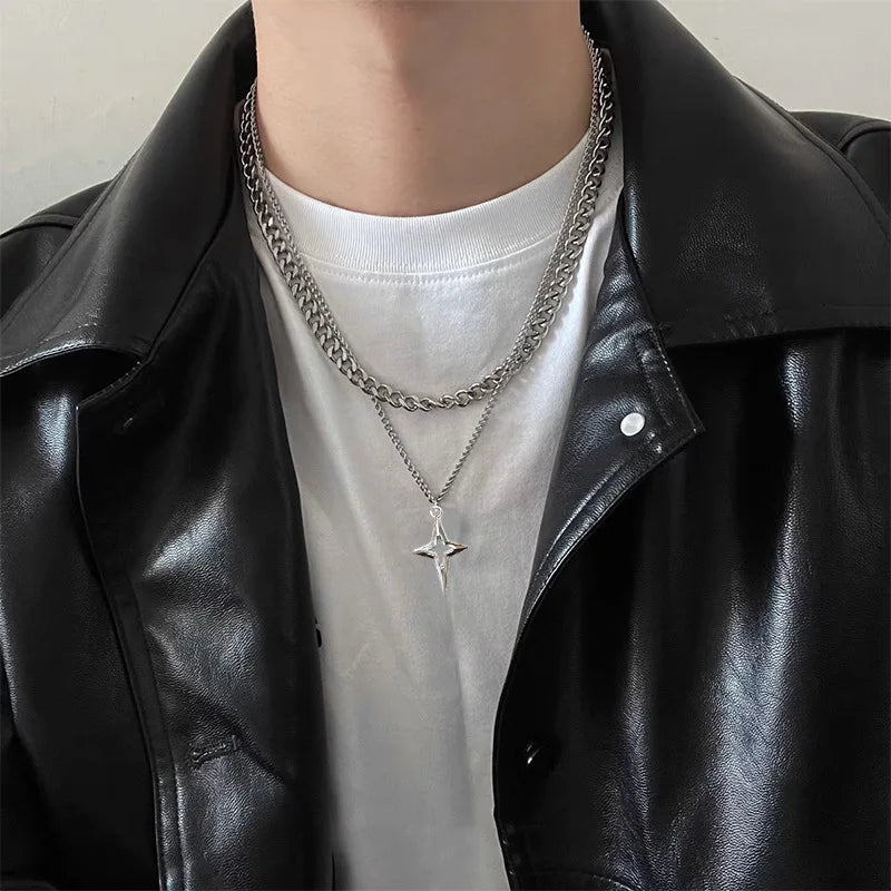 Y2K Cuban Star Necklace