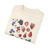 Baumwoll-T-Shirt mit Beerenarten-Grafik