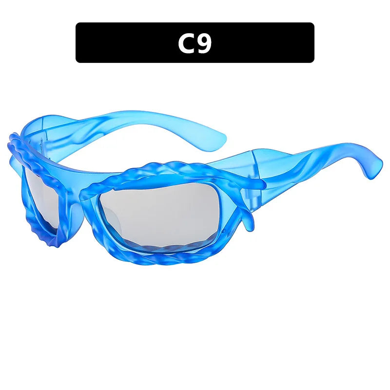 Y2K Twisted Irregular Sunglasses