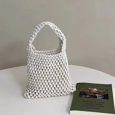 Knitting Crochet Tote Bags Summer Hand Woven