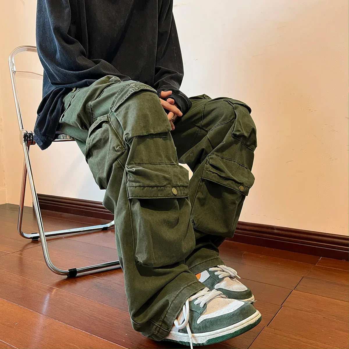 Multi-pocket Vintage Cargo Pants