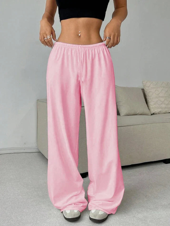 Low Rise Elastic Waist Pants