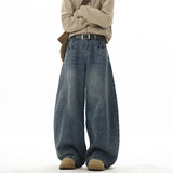 Vintage Blue Wide Leg Denim Jeans