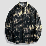 Tie Dye Floral Print Shirt