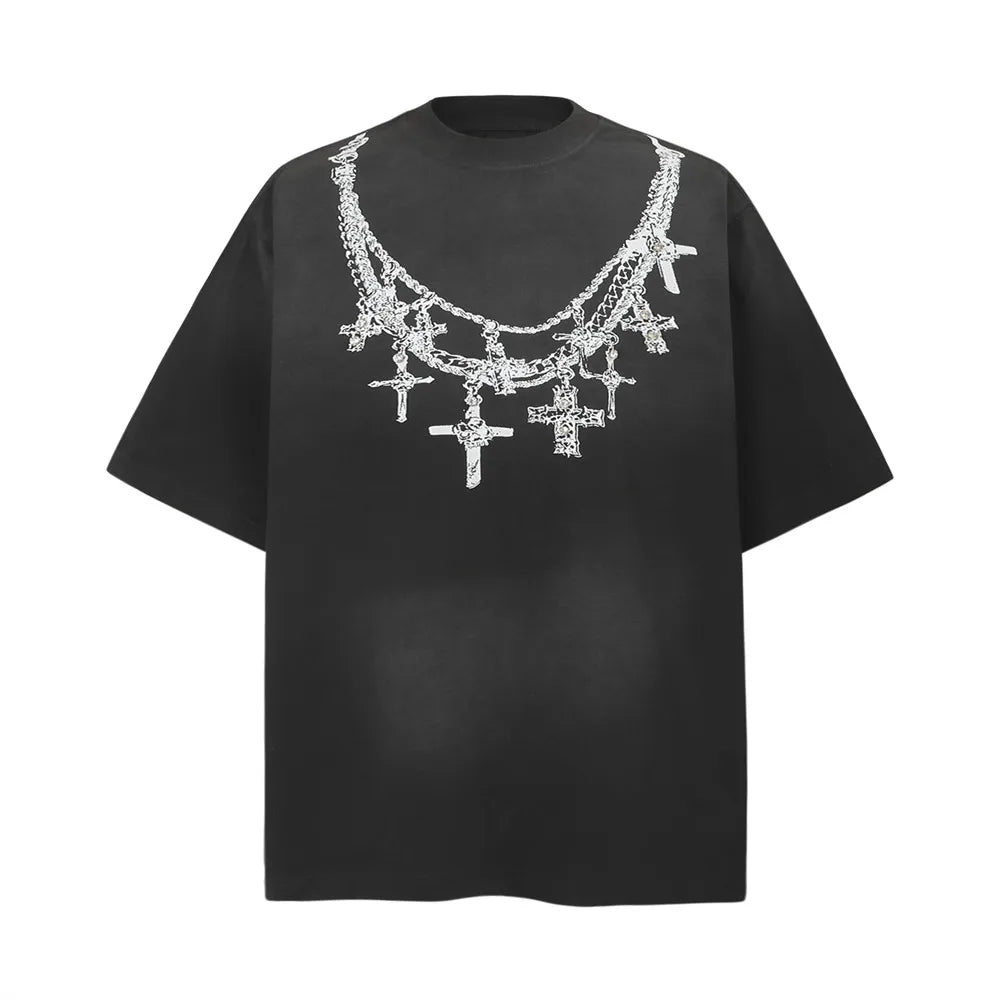 Crew Neck Loose Fit Short T-Shirt