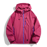 Solid Color Waterproof High Collar Windbreaker Jacket