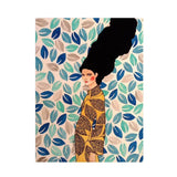 Retro Flowers Girls Hair Paintings Poster