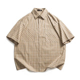 Plaid Pure Cotton Loose Casual Shirt