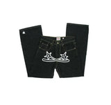 Retro Baggy Black High Waist Jeans