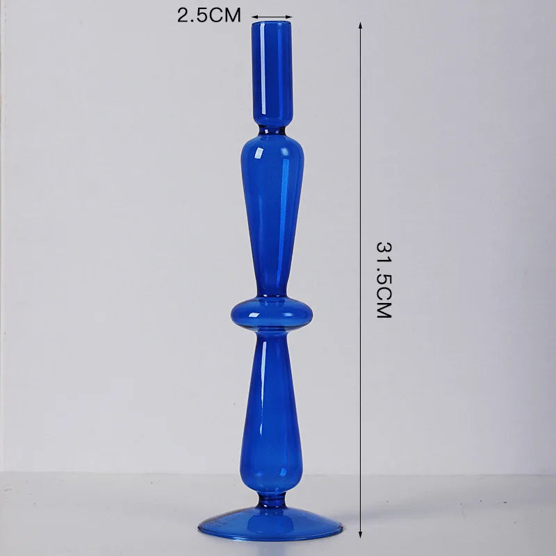 Blue Candle Holder Vase