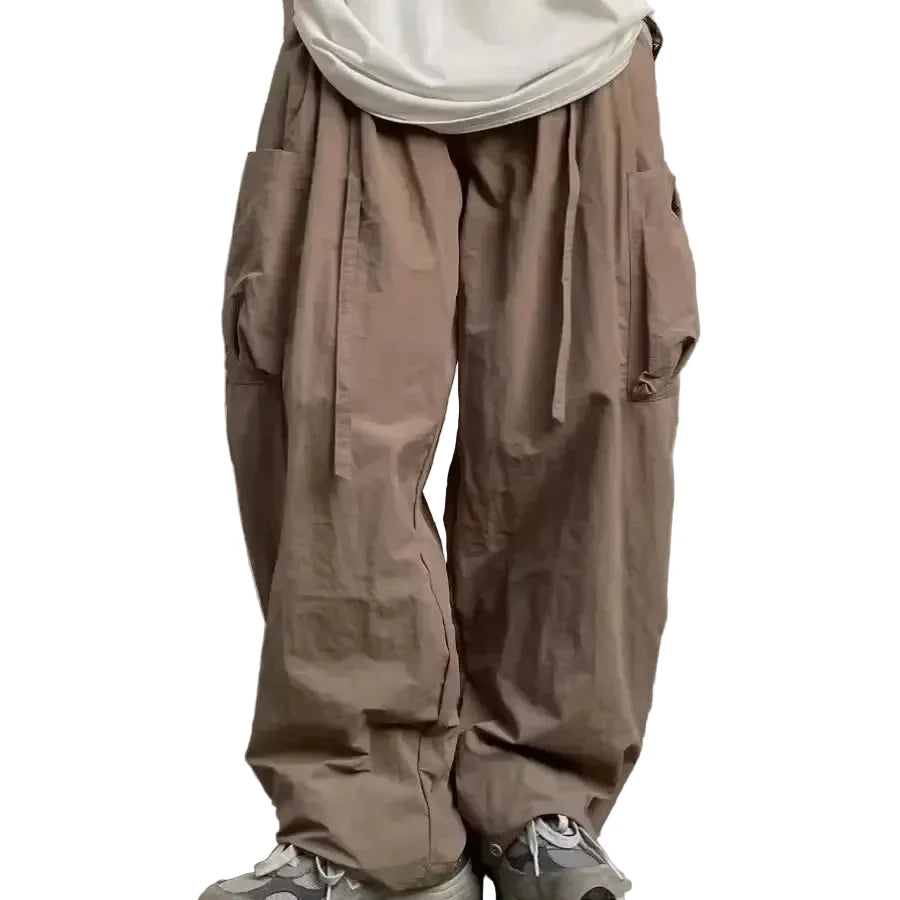 Japanese Wide-leg Retro Cargo Pants