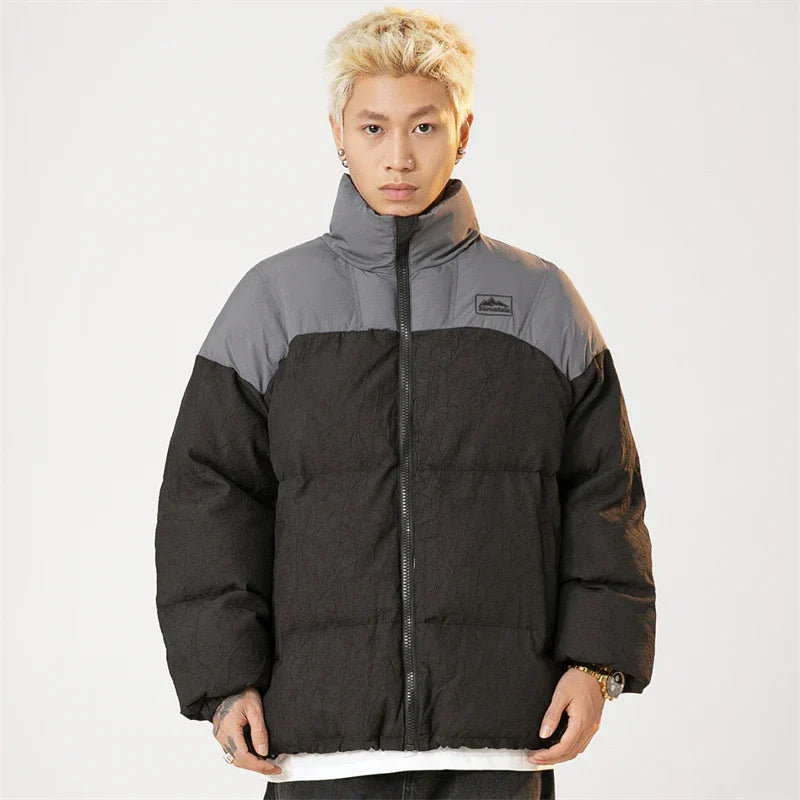Patchwork Thick Cyberpunk Puffer Jacket