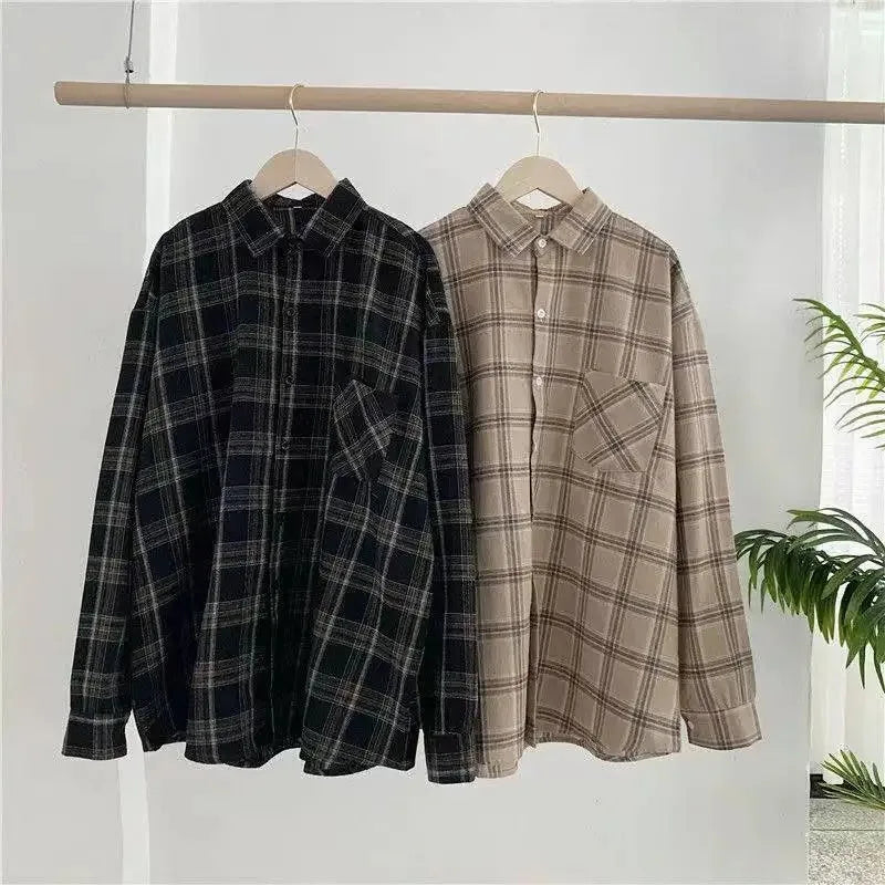 Plaid Shirt Women Long Sleeve