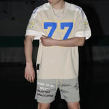 American Sports Patchwork Casual T-Shirt