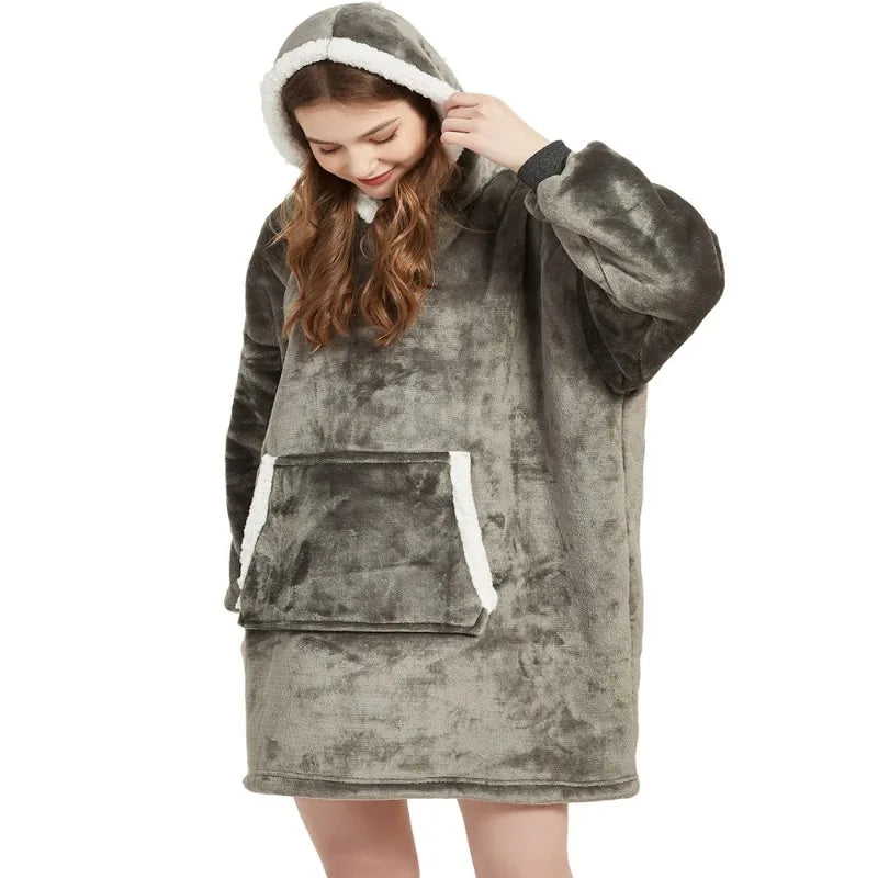Winter Wearable Blankets Soft Warm Sweatshirt