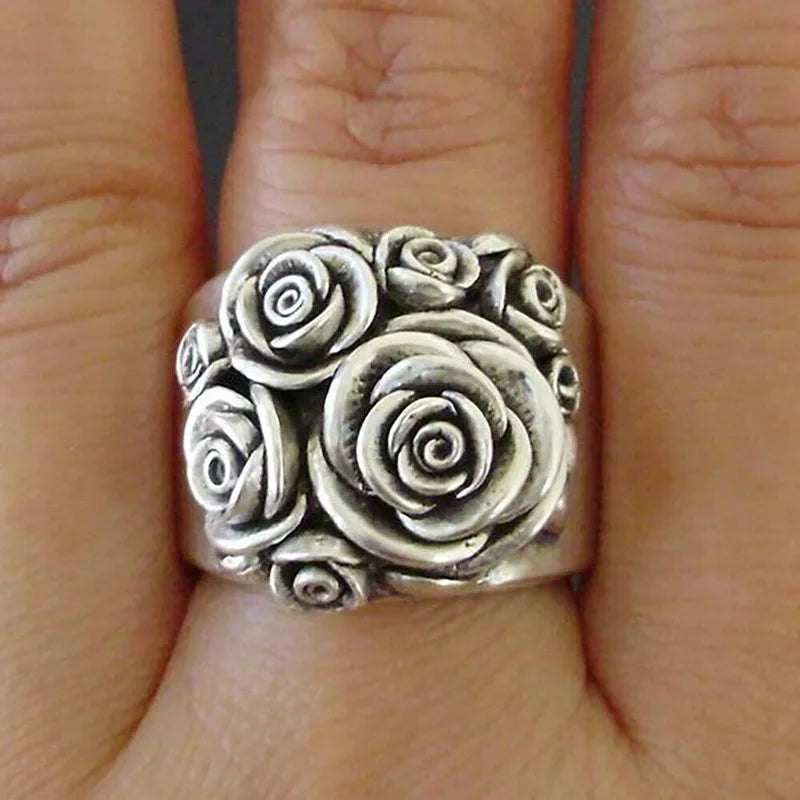 Retro Roses Bohemian Alloy Rings