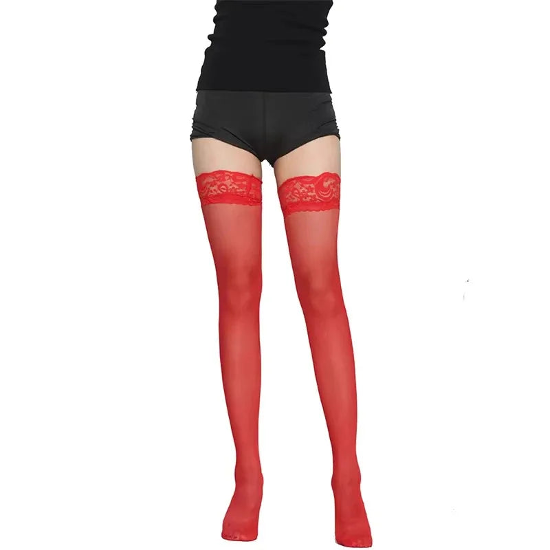 Strümpfe Sexy Spitze für Damen Sommerstrümpfe JK Mädchensocken Eng Atmungsaktive Strümpfe Modisch Vielseitiger Stil Schwarz Weiß Rot