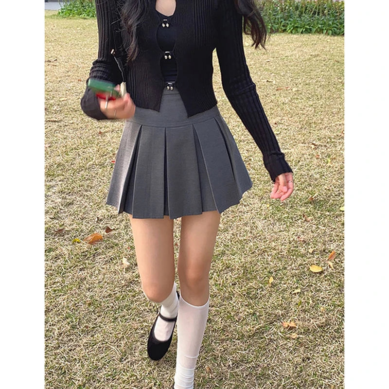Pleated Korean Style Mini Skirt
