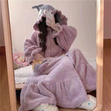 Coral Fleece Warm Female Pyjama