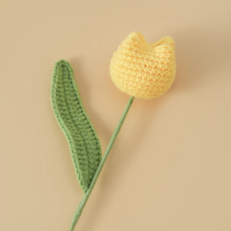 Vintage Tulips Crochet Flowers Handmade