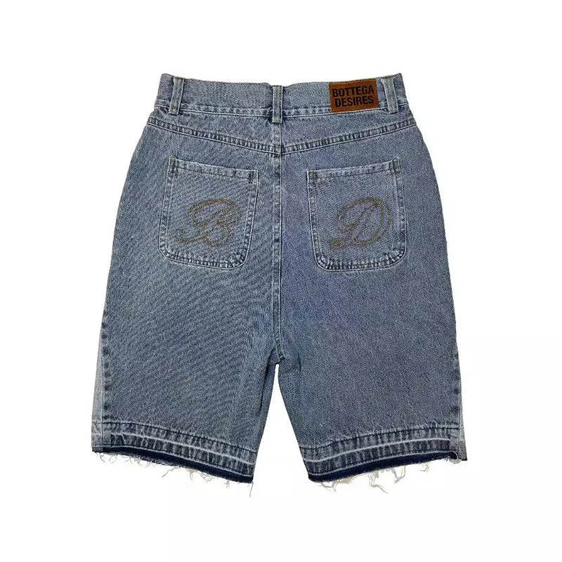 Retro American Style Denim Shorts