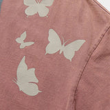 Camiseta vintage con estampado gráfico de mariposa en sombra