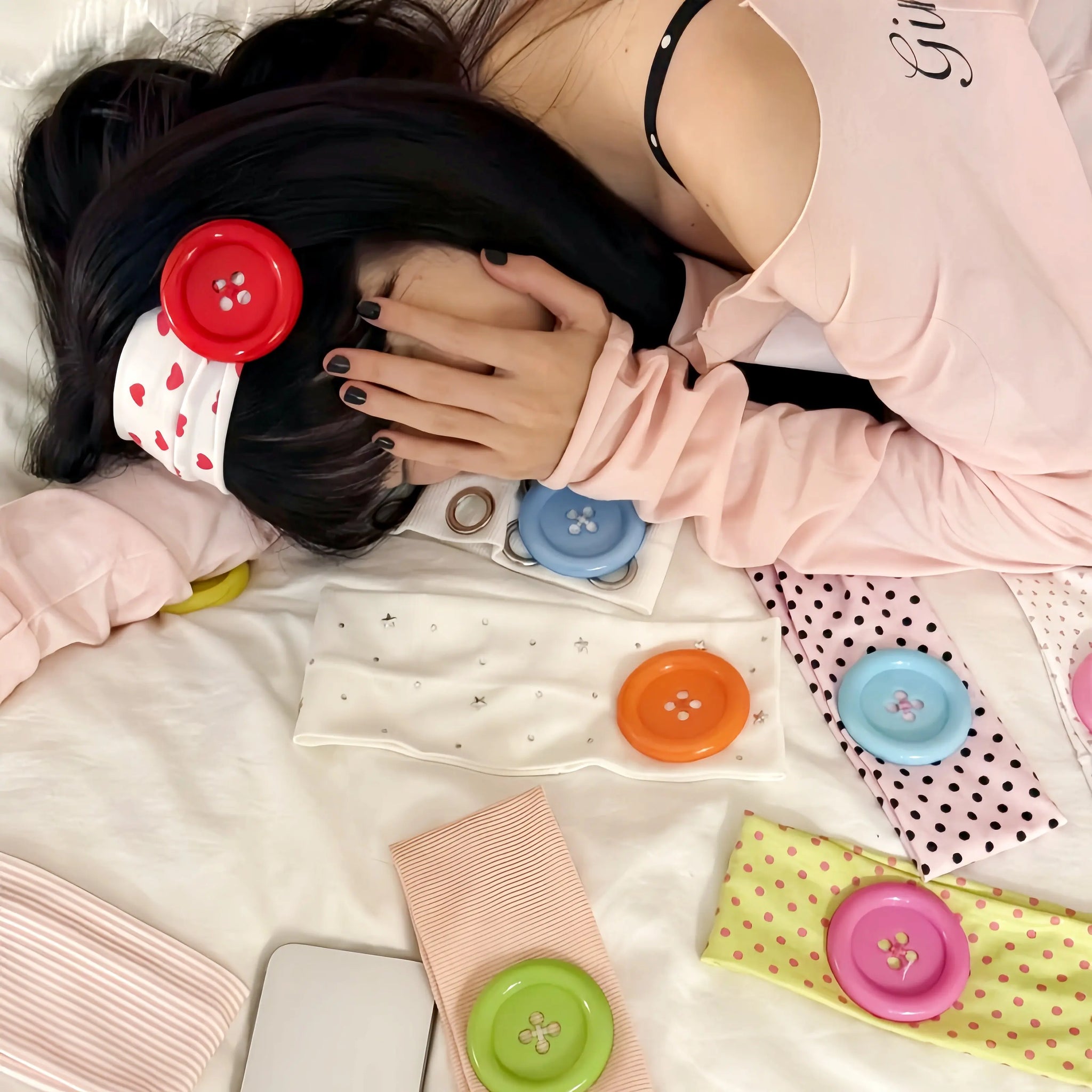 Kawaii Button Headband
