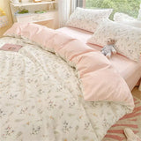 Pink Plaid Bowknot Bedding Set