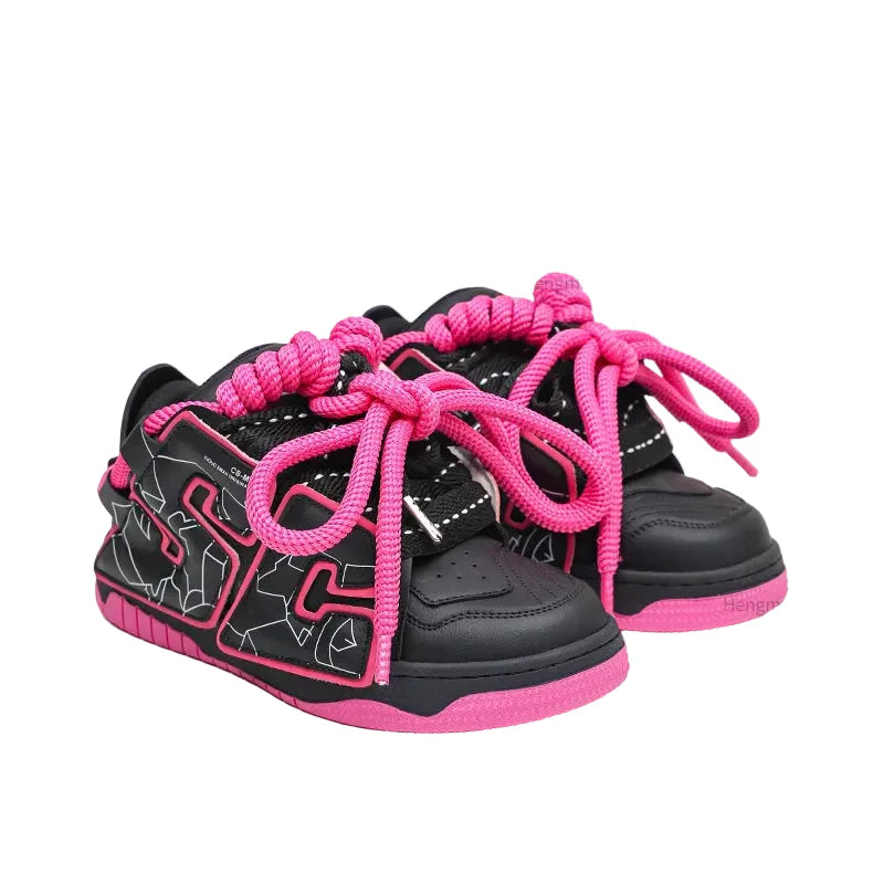 Y2K Punk Skater Girl Colorful Sneakers