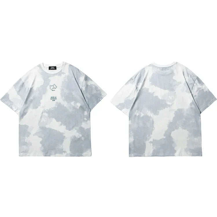 Colorful Puzzle Print T-Shirt